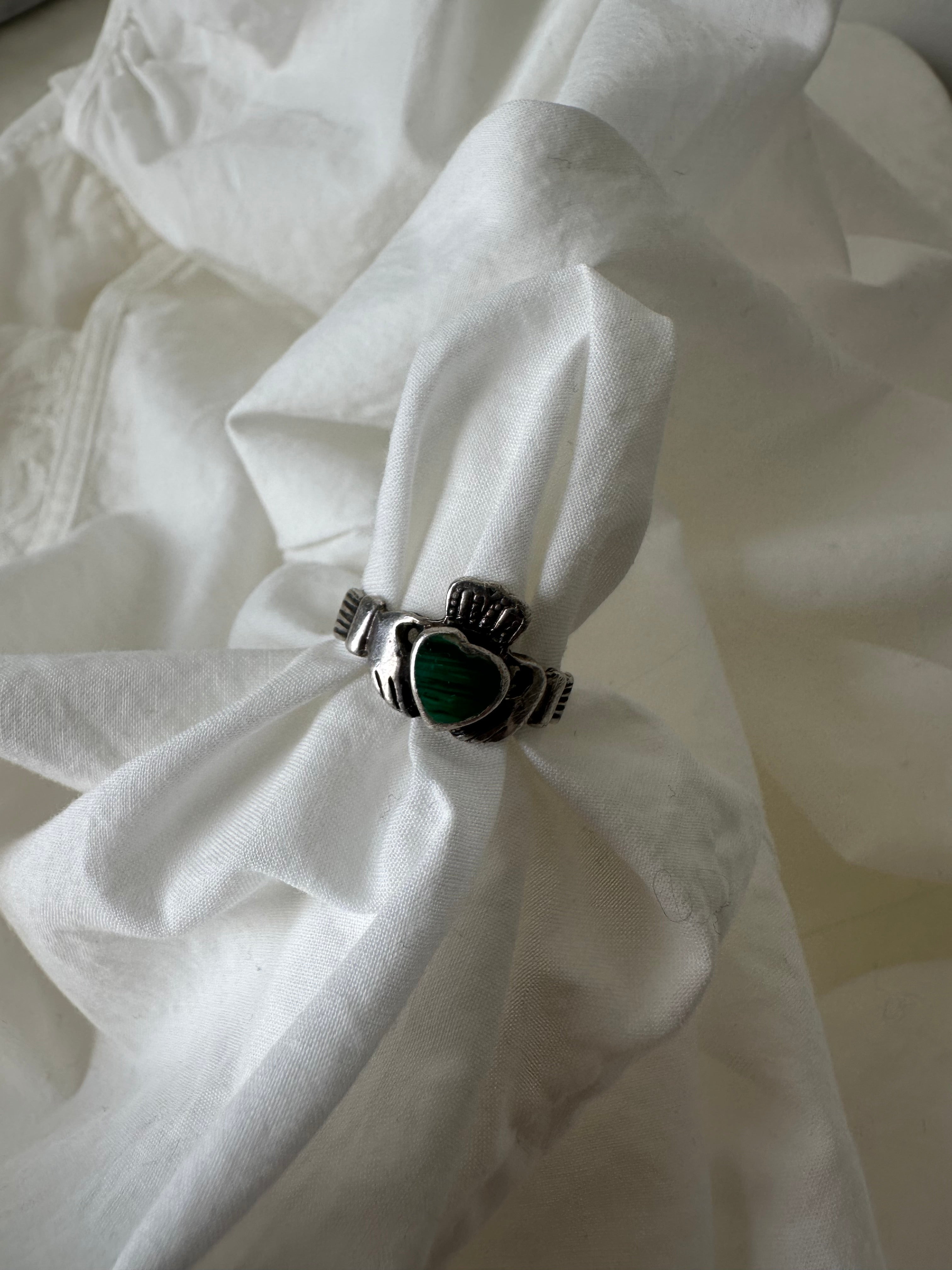 Vintage Sterling Flowing Leaf Design Open work ring