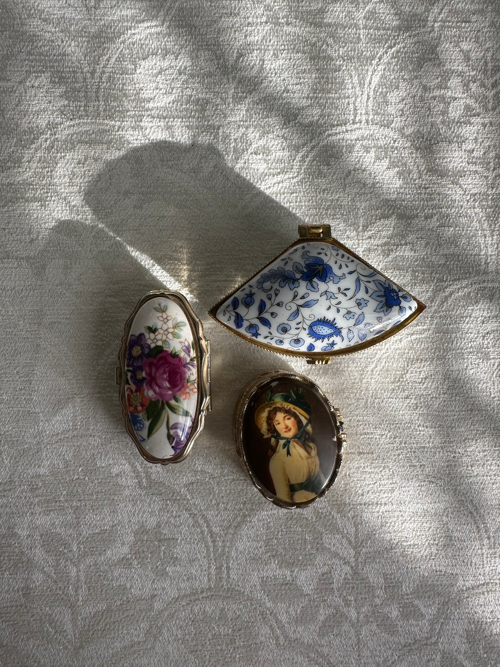 Limoges Style Porcelain Trinket Boxes |