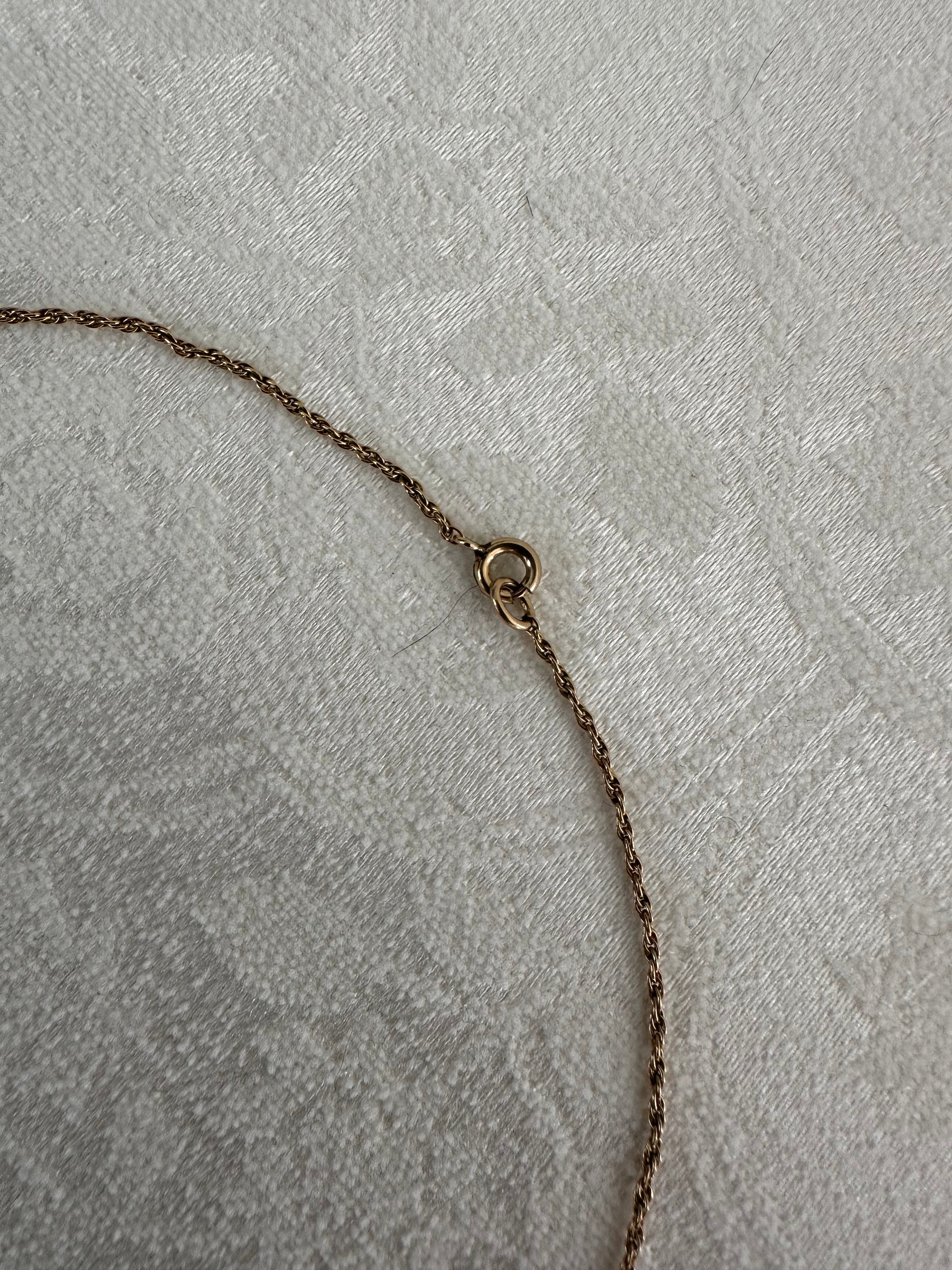 Vintage Gold Filled Black Onyx Motif Necklace