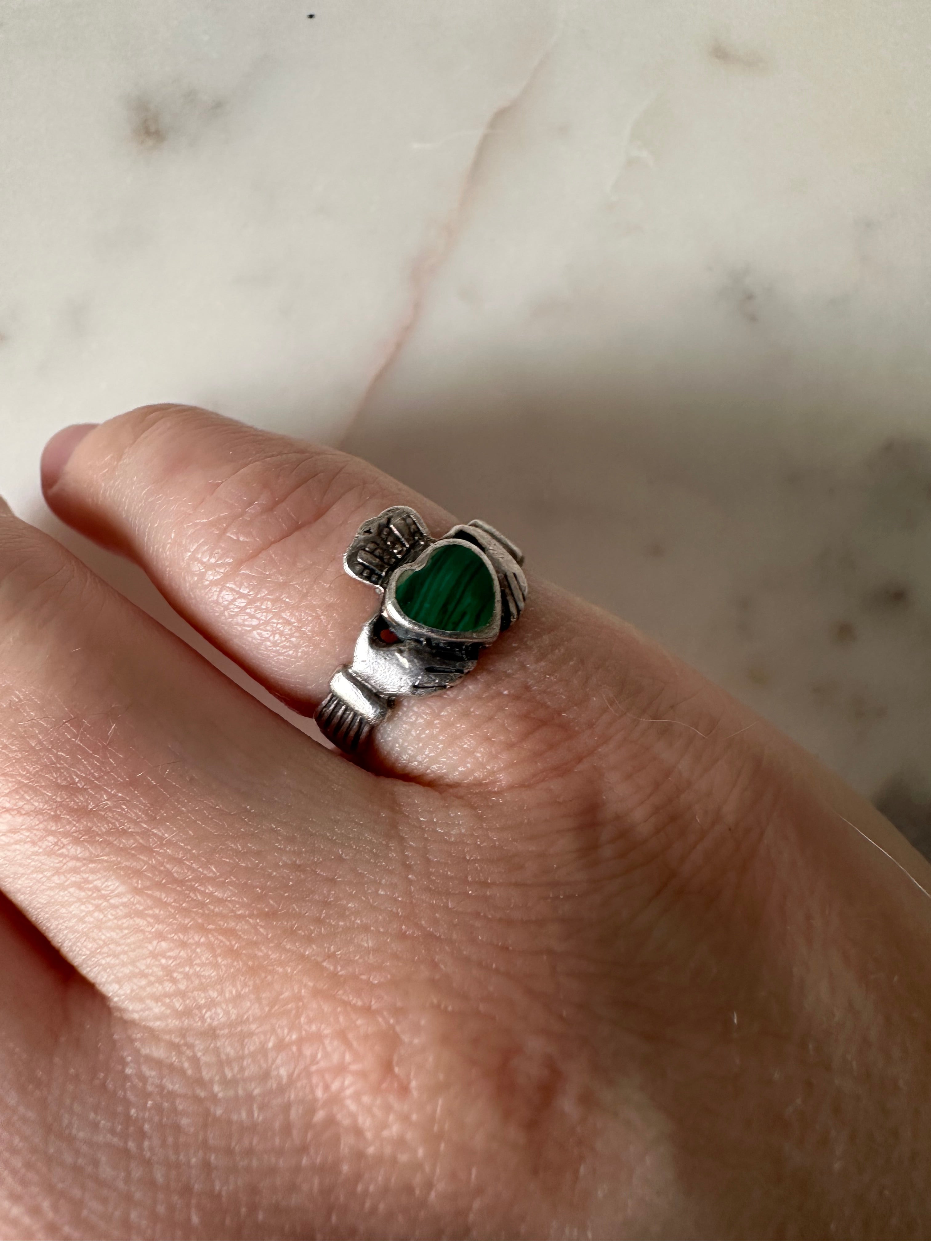 Vintage Sterling Flowing Leaf Design Open work ring