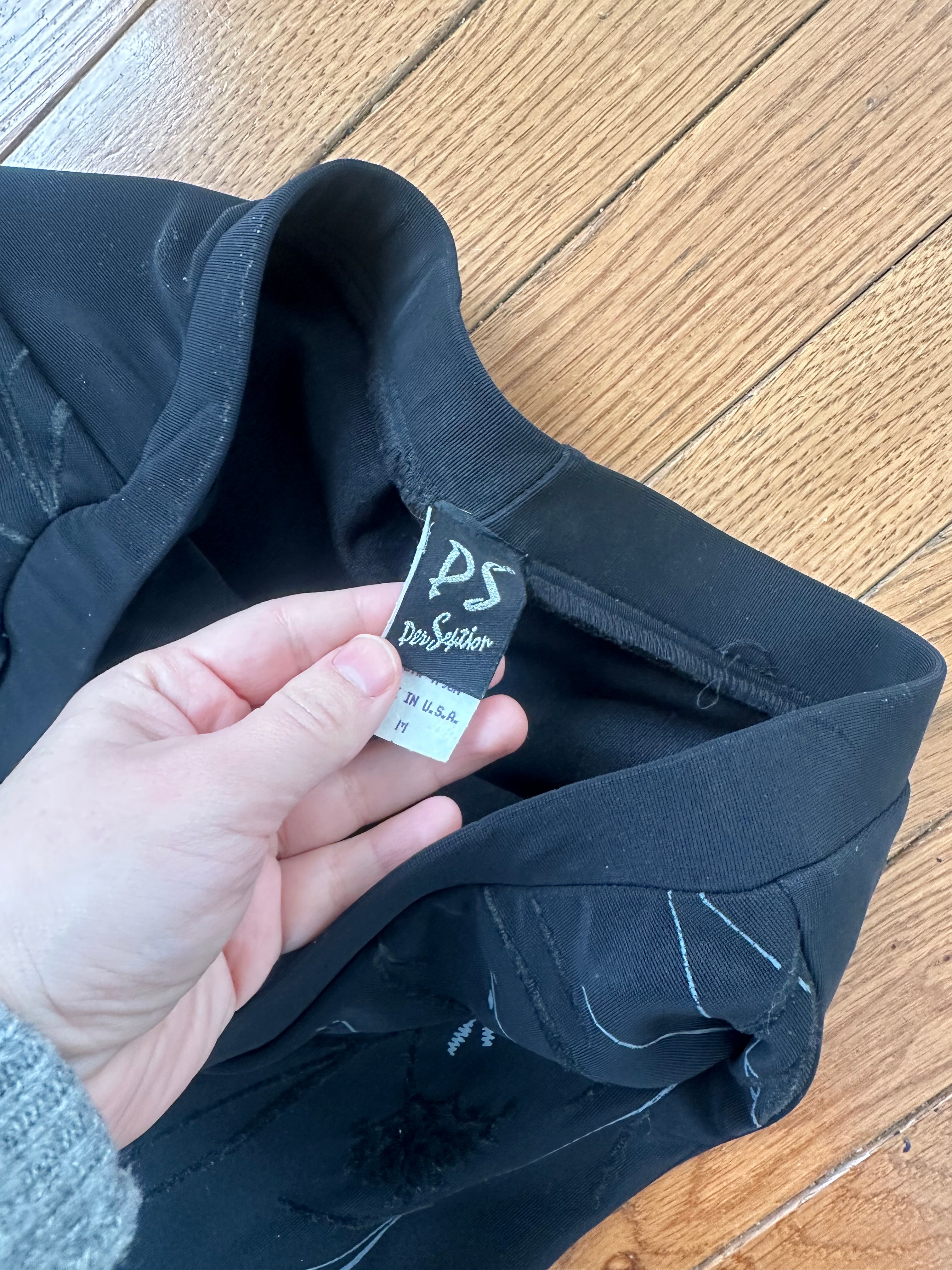 Midnight Black Strapless Column Gown with Delicate Vine Embroidery