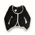 Free People Adelene Cardigan in the Black Cream Combo (NWT)