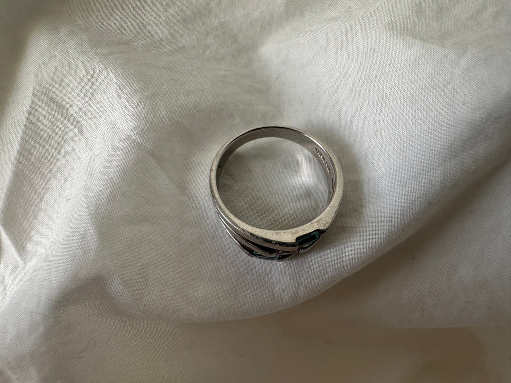 Vintage Sterling Multi-StoneTriple-Band Ring