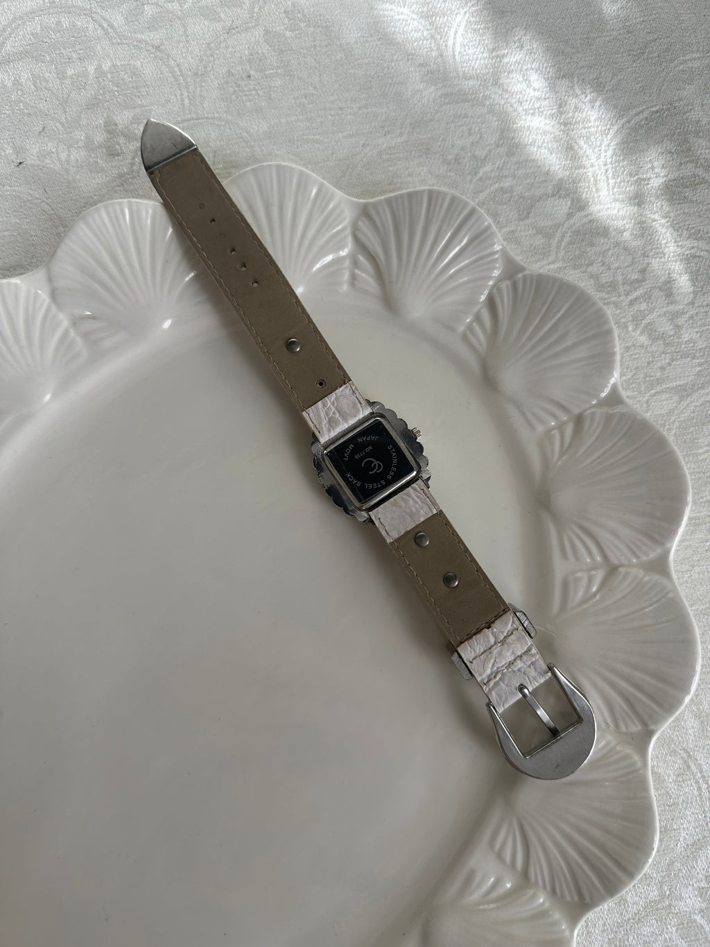 Art Deco Silver Crystal-Encrusted Oval Face Statement Watch