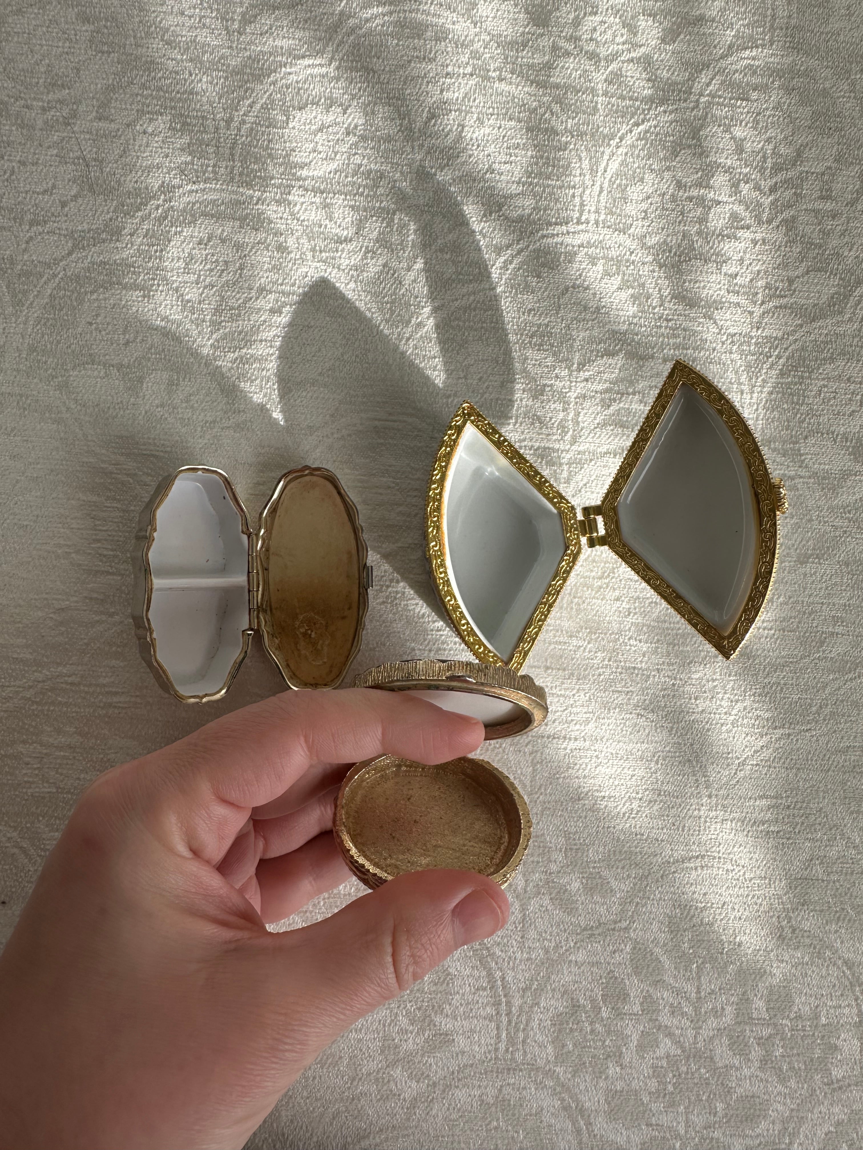 Limoges Style Porcelain Trinket Boxes |